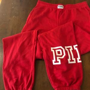 Red Campus Sweat Pants